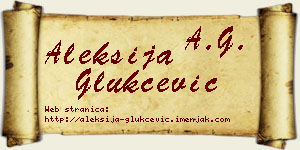 Aleksija Glukčević vizit kartica
